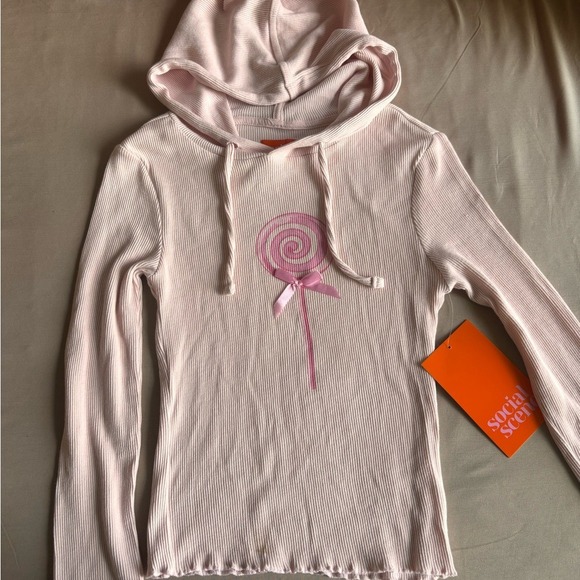 Social Scene Pink Lollipop Hoodie - Picture 3 of 6